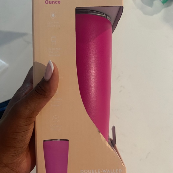 Insulated tumbler with blue tooth speaker . Also available in white - Picture 1 of 4